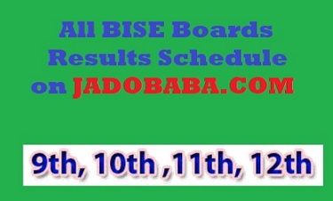 All Punjab Matric and Inter BISE BOARDS RESULT Schedule