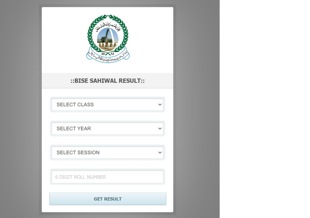 Result checking by Roll no BISE Sahiwal