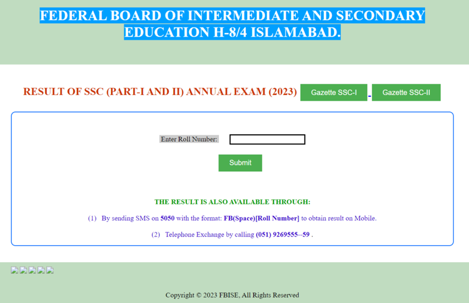 10th Class Result 2023 Federal Board checking online