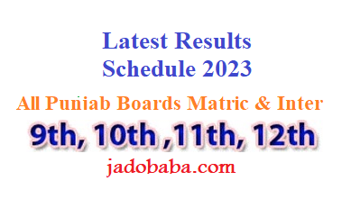 matric inter result schedule